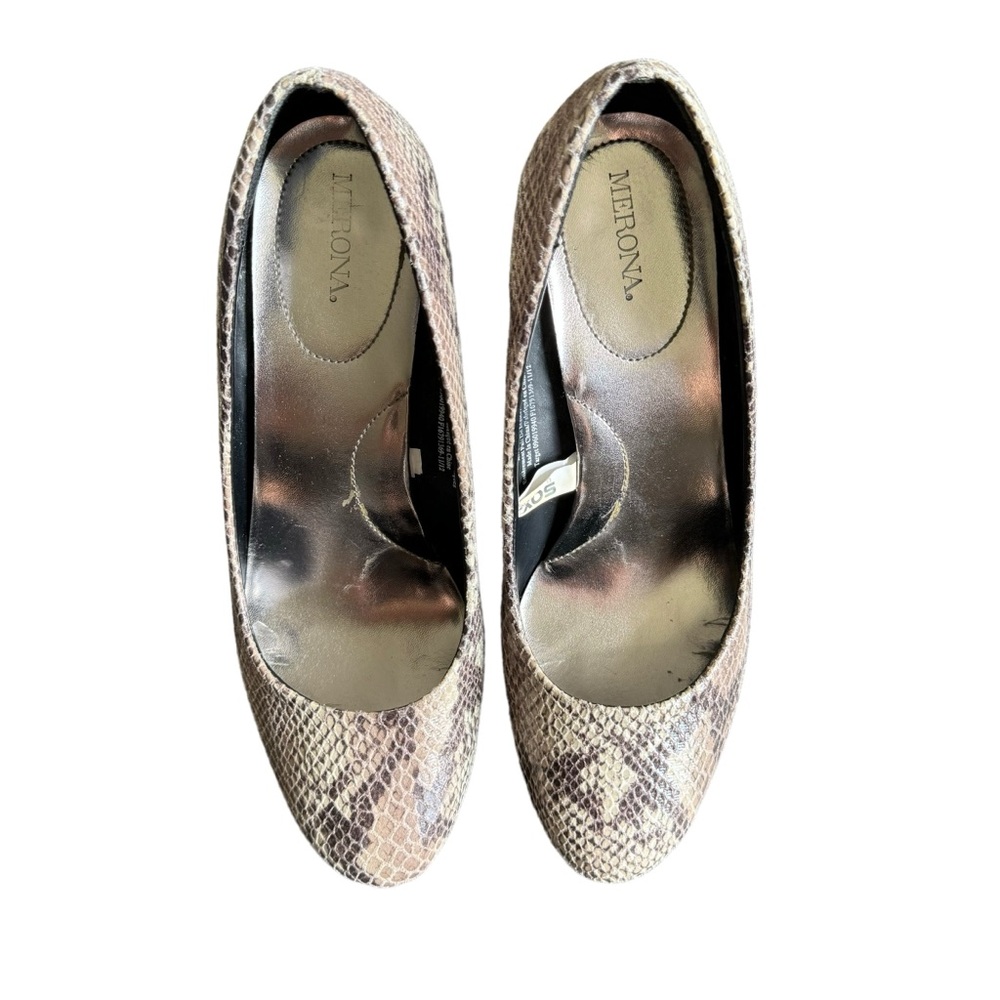 Merona Faux Snakeskin Heels Size 10 - Picture 4 of 6